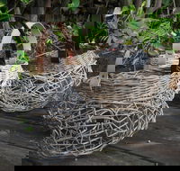 Weaving Woven Basket with Leather Handle - Great Ocean Road Restaurant