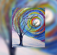 Grab a glass of wine and learn to paint 'Rainbow Snow' - Great Ocean Road Restaurant