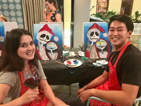 Paint And Sip Class: Christmas In July - Great Ocean Road Restaurant 0