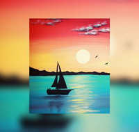 Grab a glass of wine and learn to paint 'Sailboat' - Great Ocean Road Restaurant